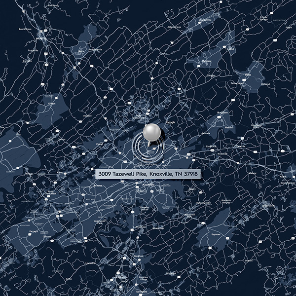 Map showing the North office location
