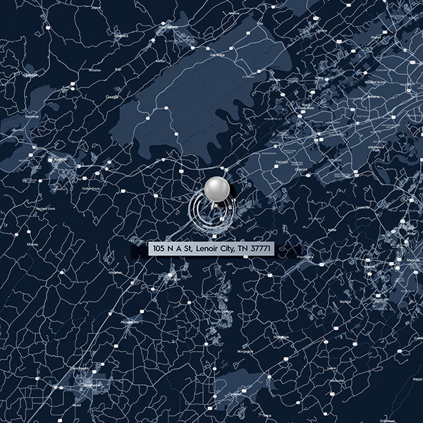 Map showing the Twin Lakes office location