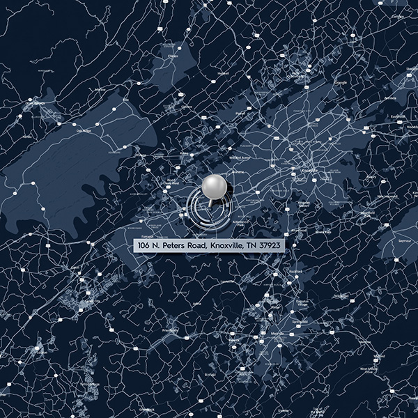 Map showing the West office location